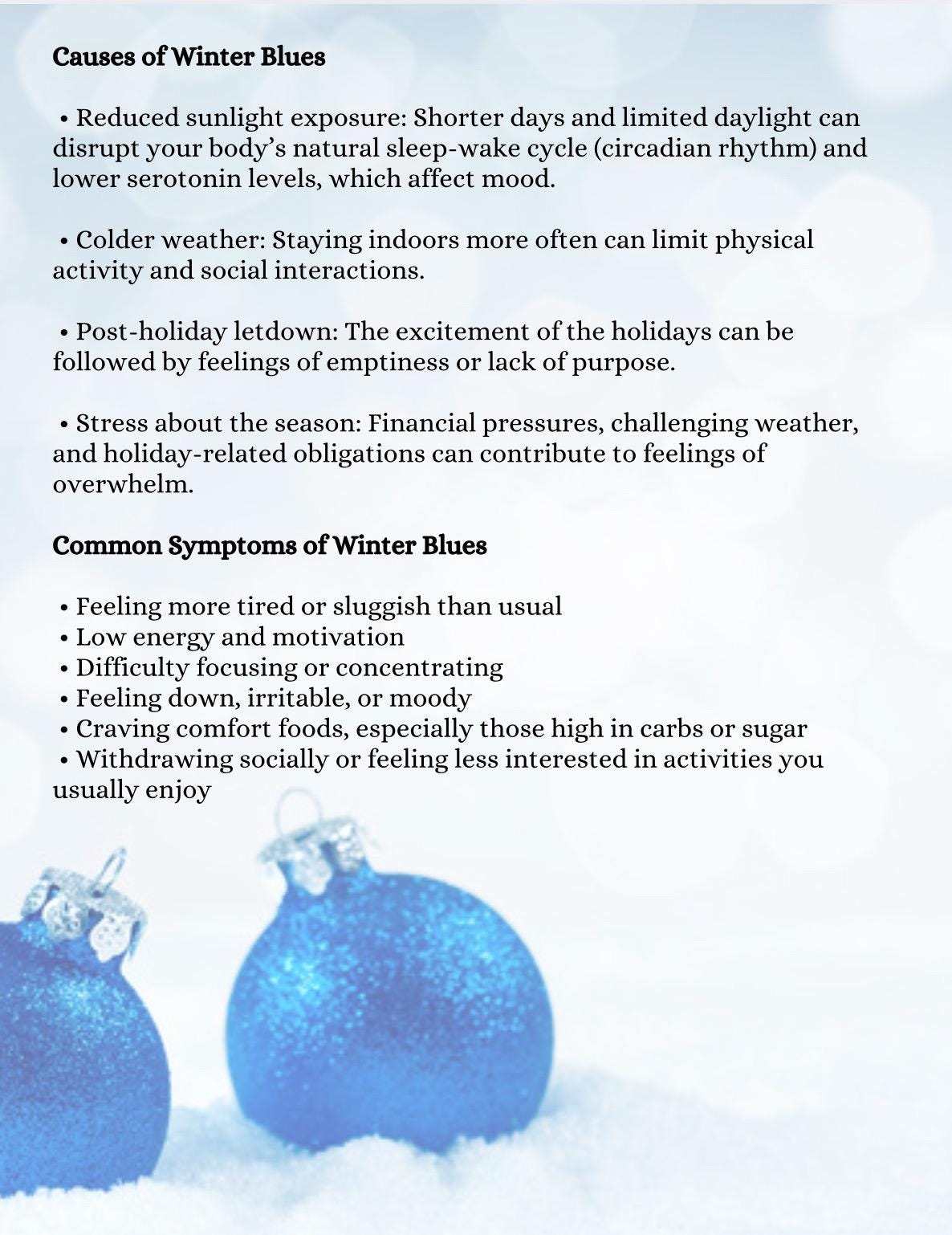 Winter Blues Relief Bundle: Affirmations, Journal Prompts, Coping Strategies (PDF)
