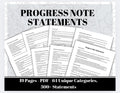 Therapy Progress Notes: 300+ Clinical Phrases, Report Tool (PDF)
