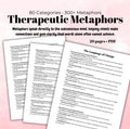 Therapy Metaphors & Analogies Tool for Emotional Growth Mental Health Personal Development Printable