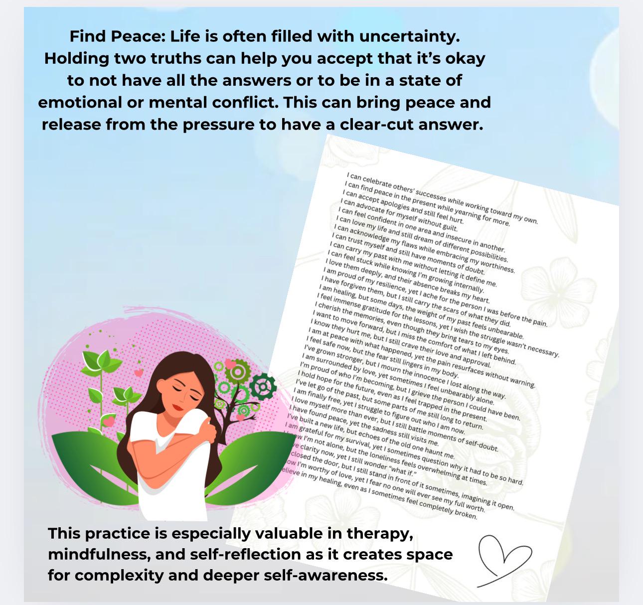 Holding Two Truths Dialectical Thinking Opposites Truths Can Coexist DBT Cognitive Dissonance