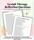 Gestalt Reflection Therapy Questions for Mindful Emotional Patterns of the Mind Body Connection