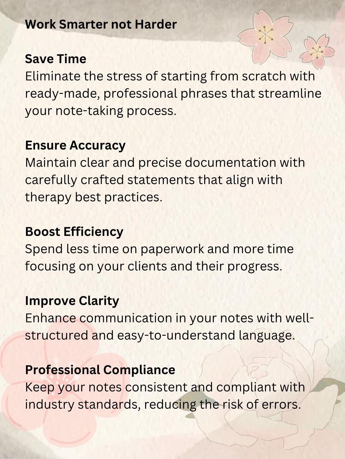Therapy Progress Notes: 300+ Clinical Phrases, Report Tool (PDF)