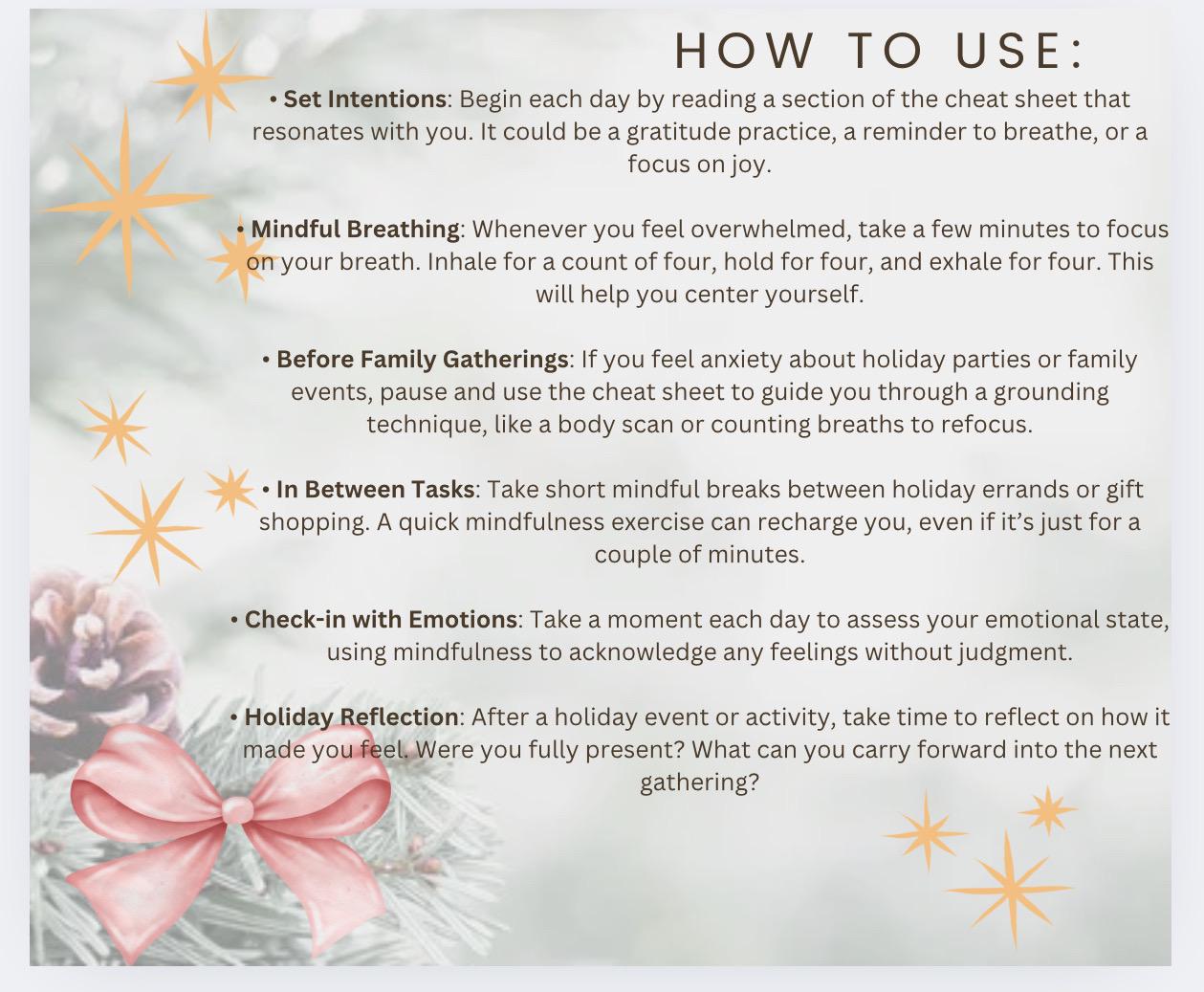 Christmas Mindfulness Guide: Holiday Stress Relief Tool