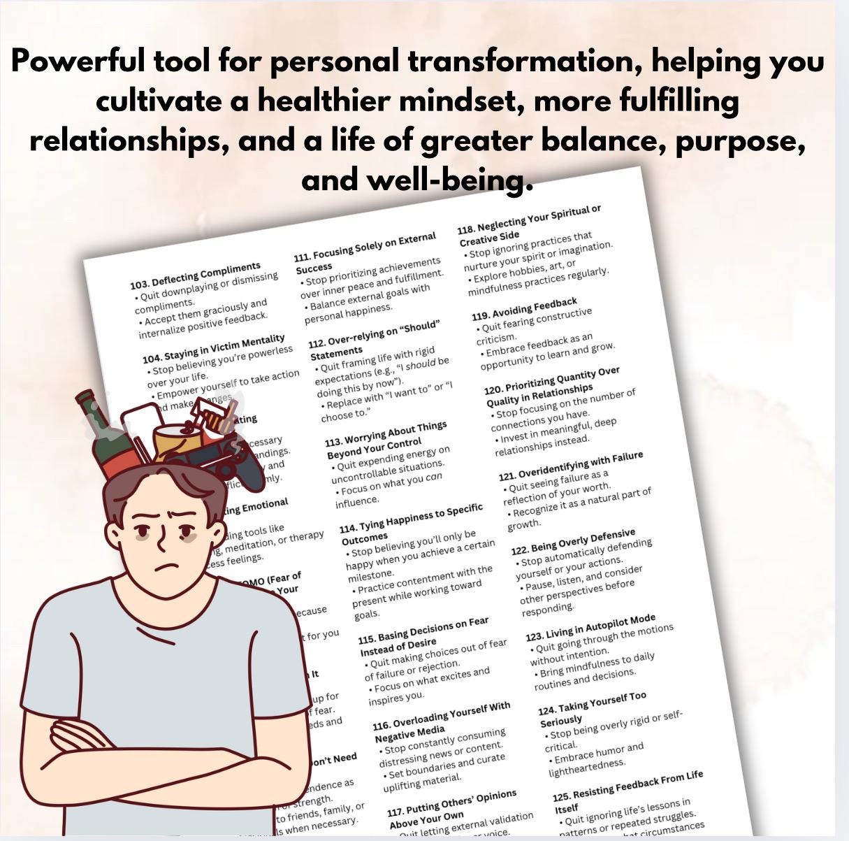 Unhealthy Habits and Solutions Personal Transformation Healthy Mindset