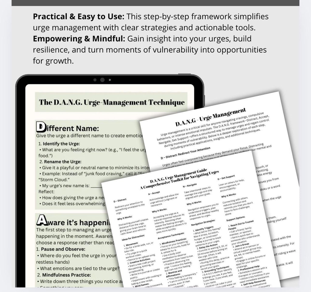 Urge Management DANG Method Recovery Guide Addictive Behaviors Emotional Triggers and Cravings