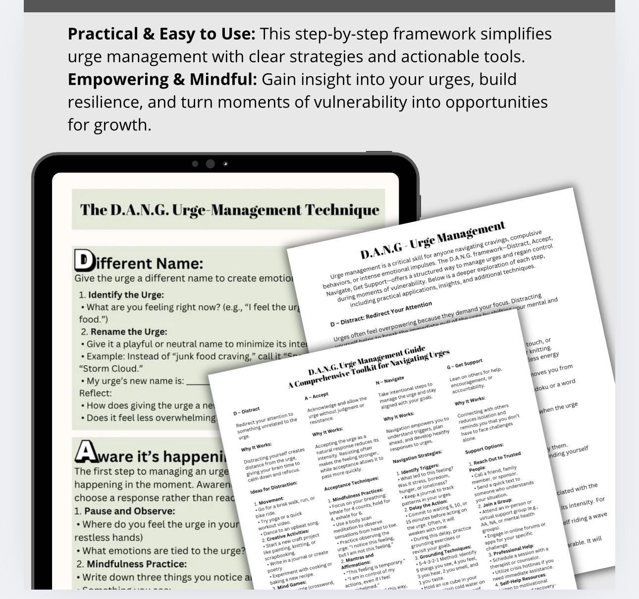 Urge Management DANG Method Recovery Guide Addictive Behaviors Emotional Triggers and Cravings