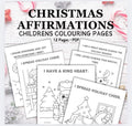 Christmas Affirmations Coloring Pages for Kids (PDF)