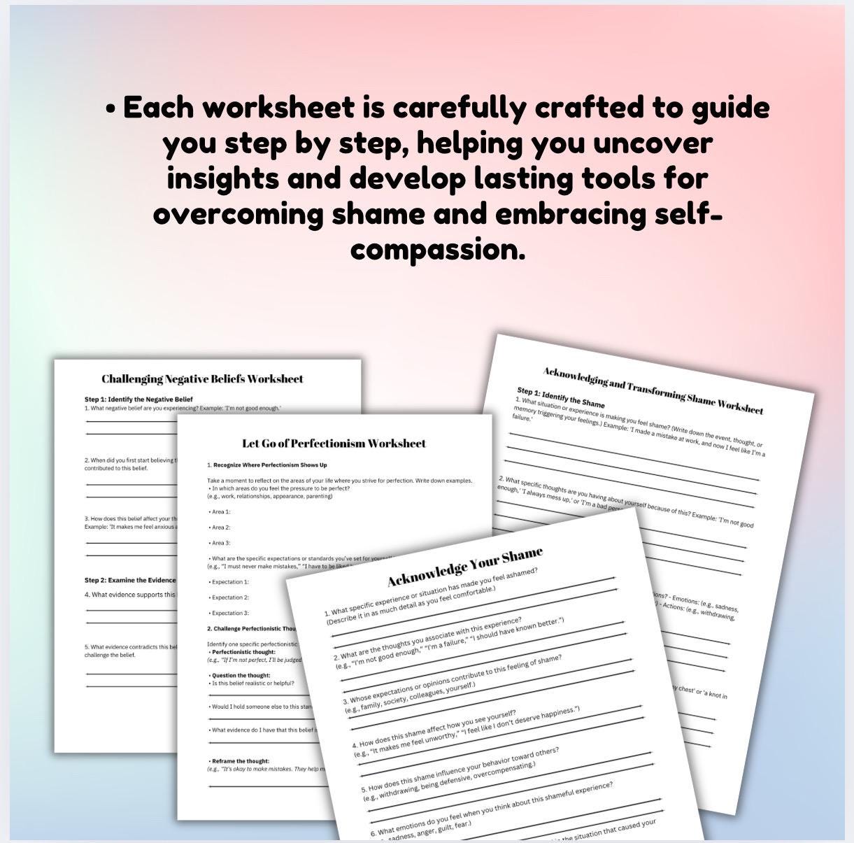Shame Workbook: Understanding & Coping Skills (PDF Download)