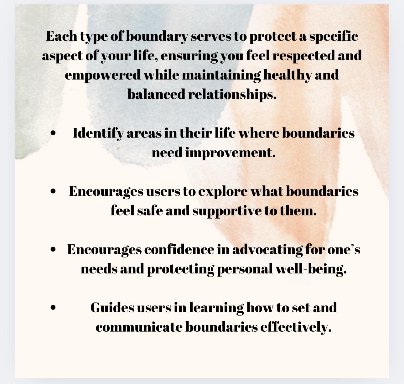 Healthy Boundaries Worksheet: Therapy Tool for Relationships (PDF)