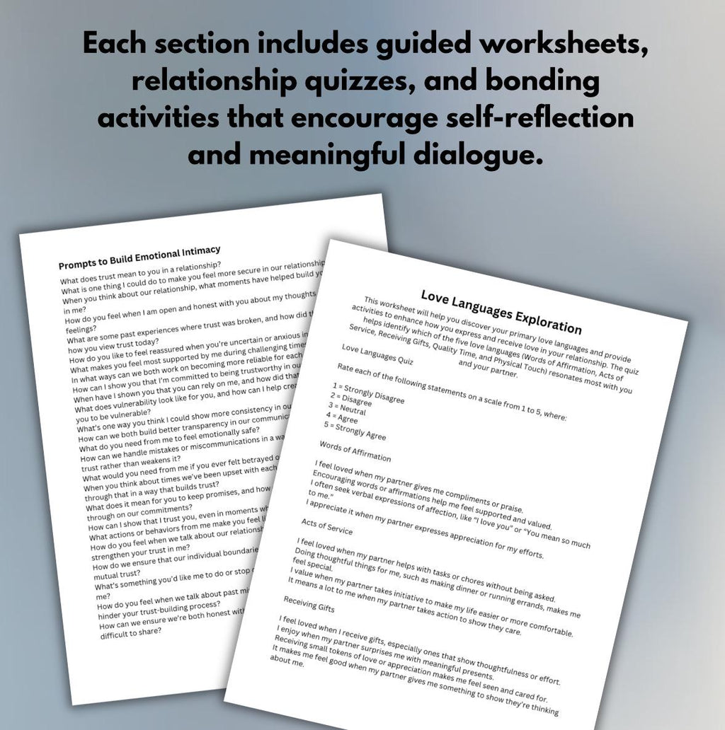 Couples Therapy Workbook | Relationship Communication, Conflict Resolution (PDF)