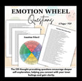 Emotion Wheel: Therapy Reflection Prompts (Digital Download)