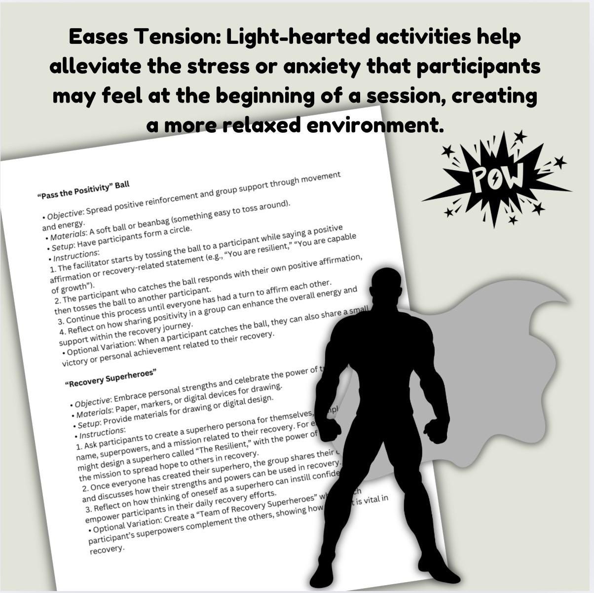 Addiction Recovery Group Therapy Games: 50+ Activities Substance Abuse Recovery Tool (PDF)