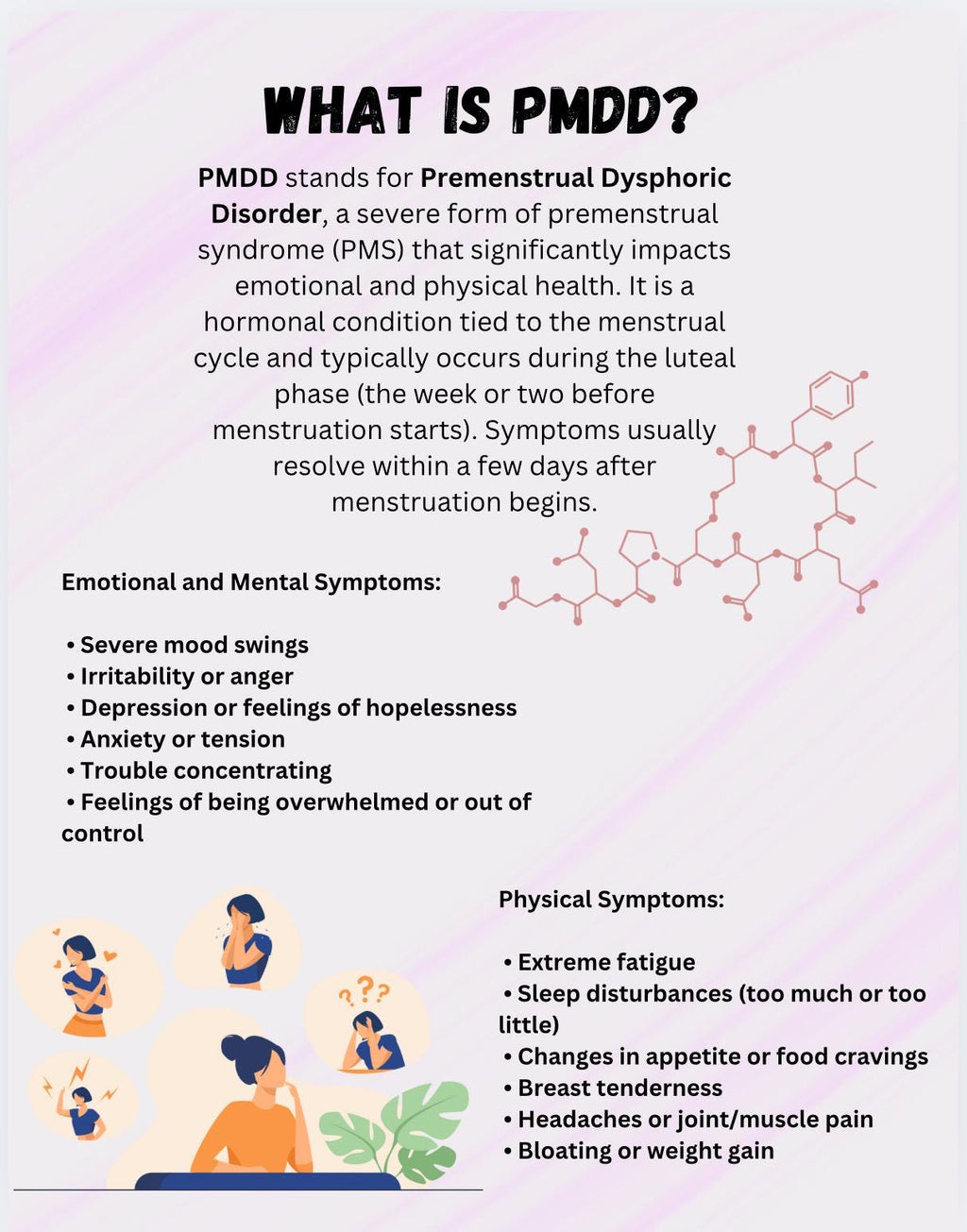 PMDD Affirmations Premenstral Dysphoric Disorder Mood Management Affirmations Self Compassion Emotional Regulation Woman’s Health