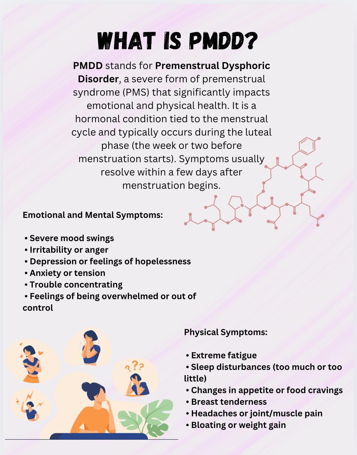 PMDD Affirmations Premenstral Dysphoric Disorder Mood Management Affirmations Self Compassion Emotional Regulation Woman’s Health