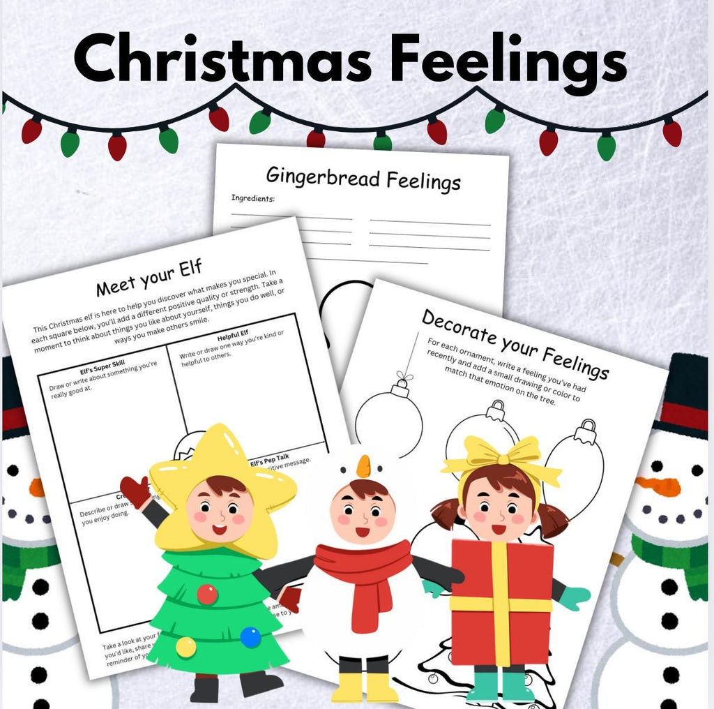 Christmas Feelings Activity Pages: Kids Holiday Worksheets (PDF)