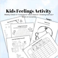 Kids Feelings Activity Sheets PDF Emotional Check-In, Puzzles & Printable Social-Emotional Learning Worksheets