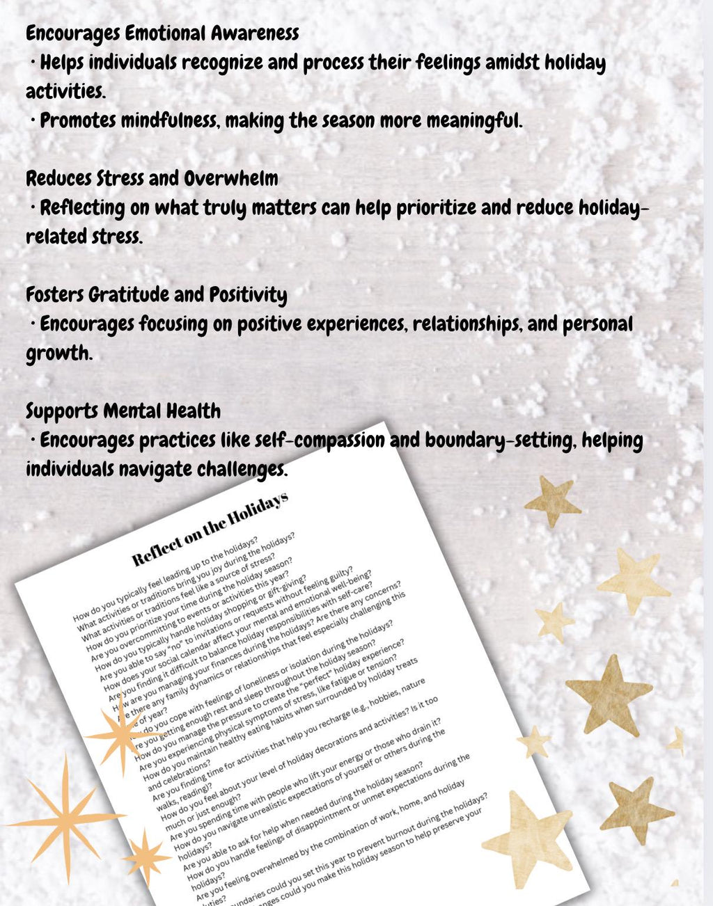 Holiday Burnout Self-Care Guide: Reflective Questions (PDF)