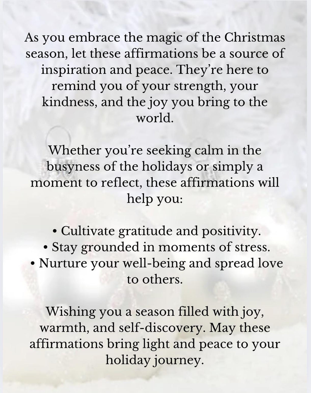 Sober Holiday Affirmations: Strength & Clarity for Addiction Recovery