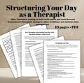 Therapist Daily Schedule Blueprint | Workflow & Time Management (PDF)