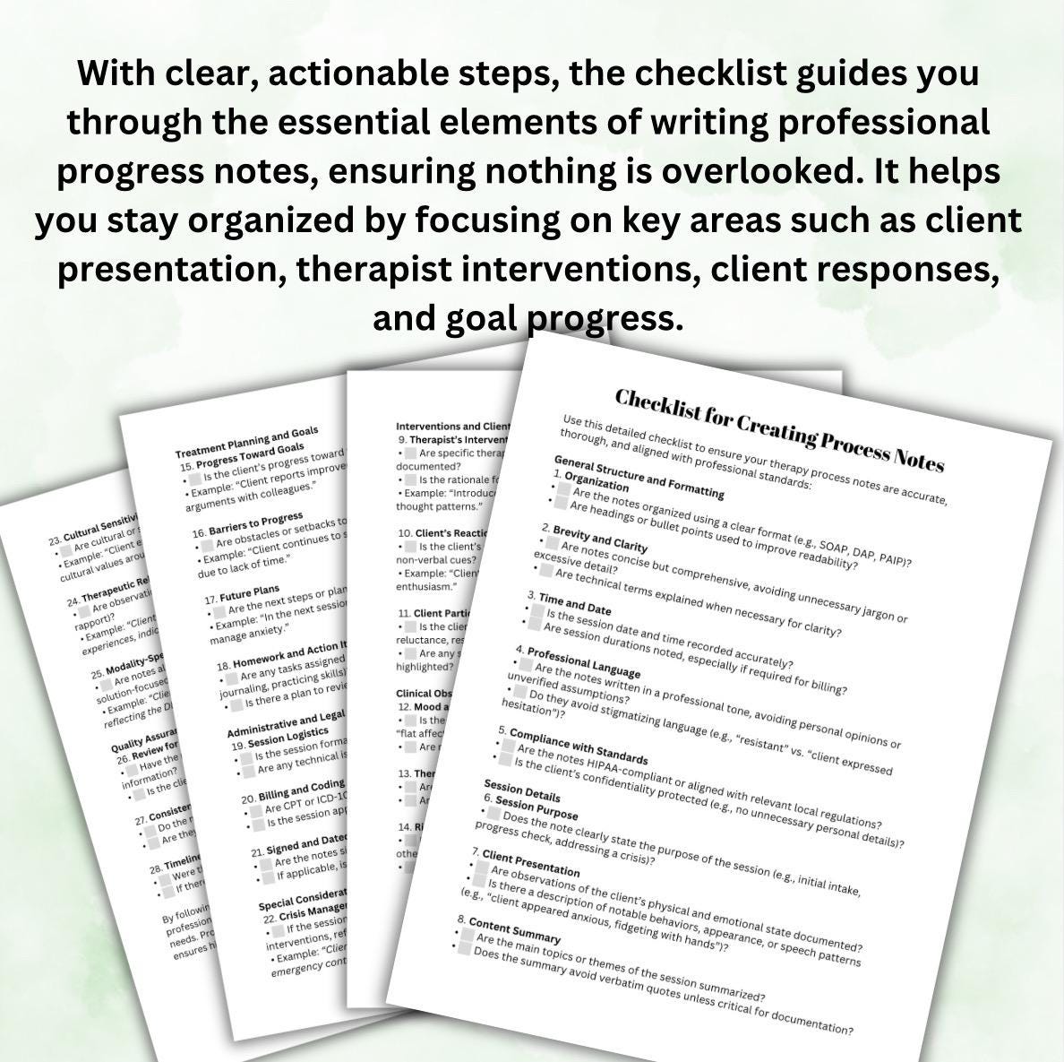Therapy Progress Notes Guide: Documentation Templates (PDF)