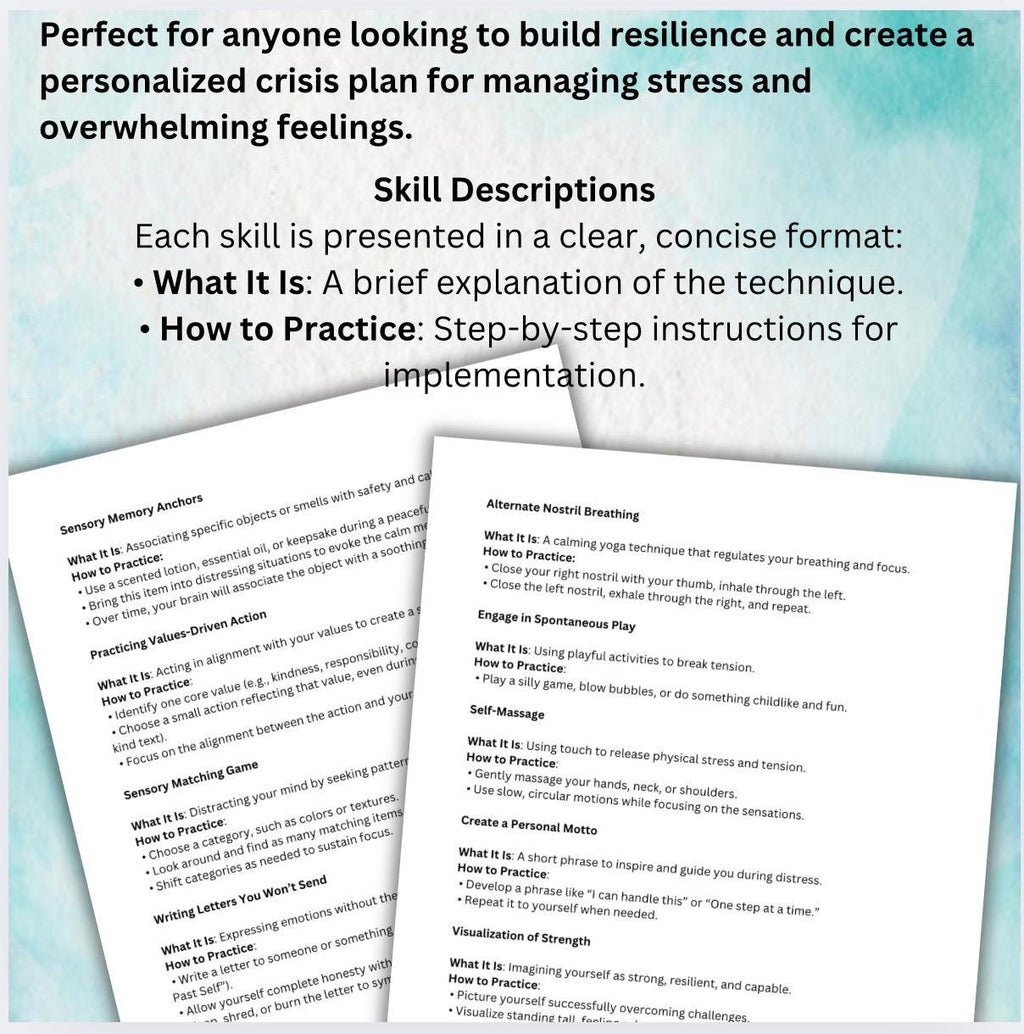 Distress Tolerance Skills Guide: Self-Soothing & Coping Techniques (PDF)