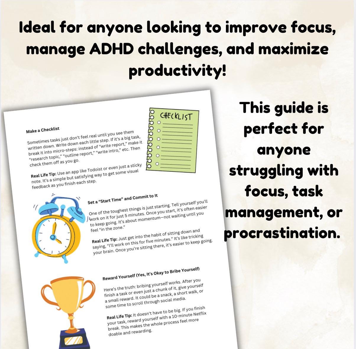How to Focus and Complete Tasks Students Professionals Parents Therapists Productivity Tool