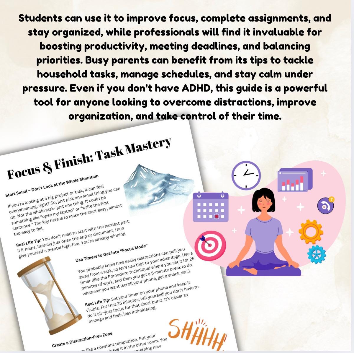 How to Focus and Complete Tasks Students Professionals Parents Therapists Productivity Tool
