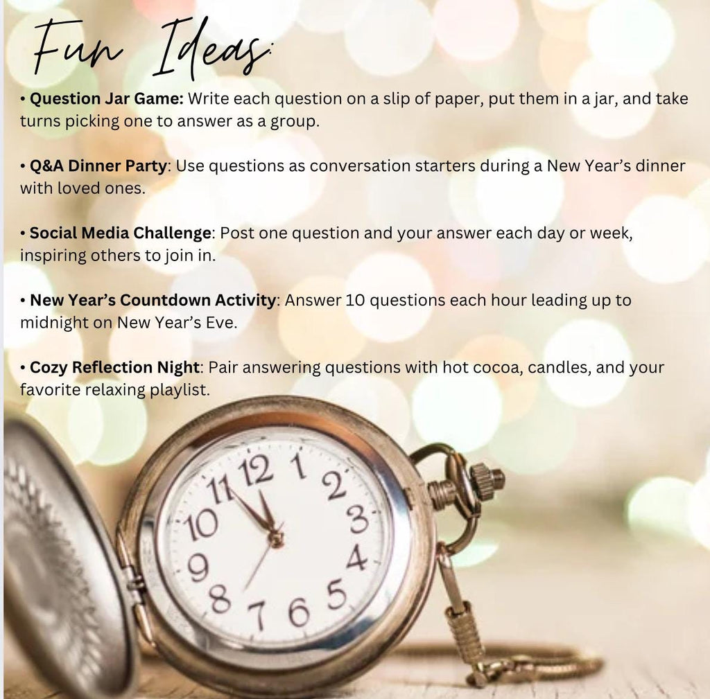 New Year's Eve Reflection Questions: Family Fun Activity (Digital Download)