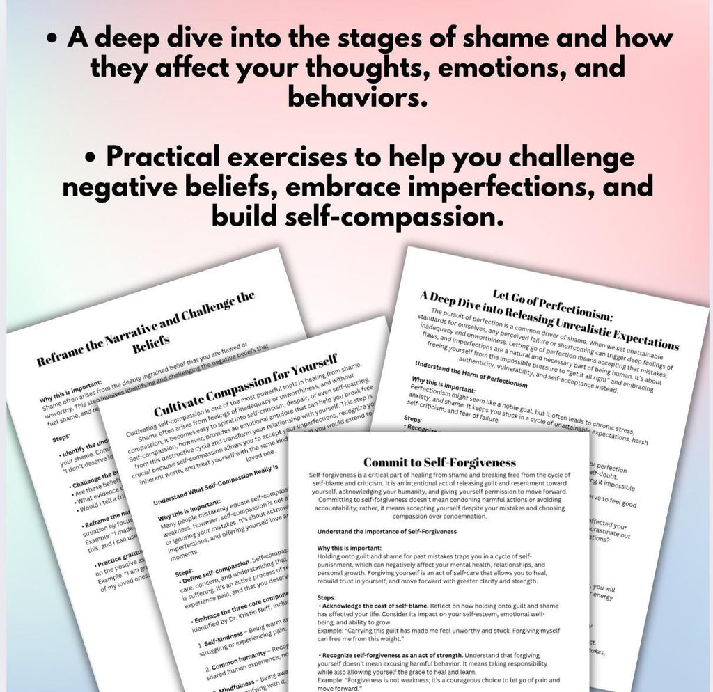 Shame Workbook: Understanding & Coping Skills (PDF Download)