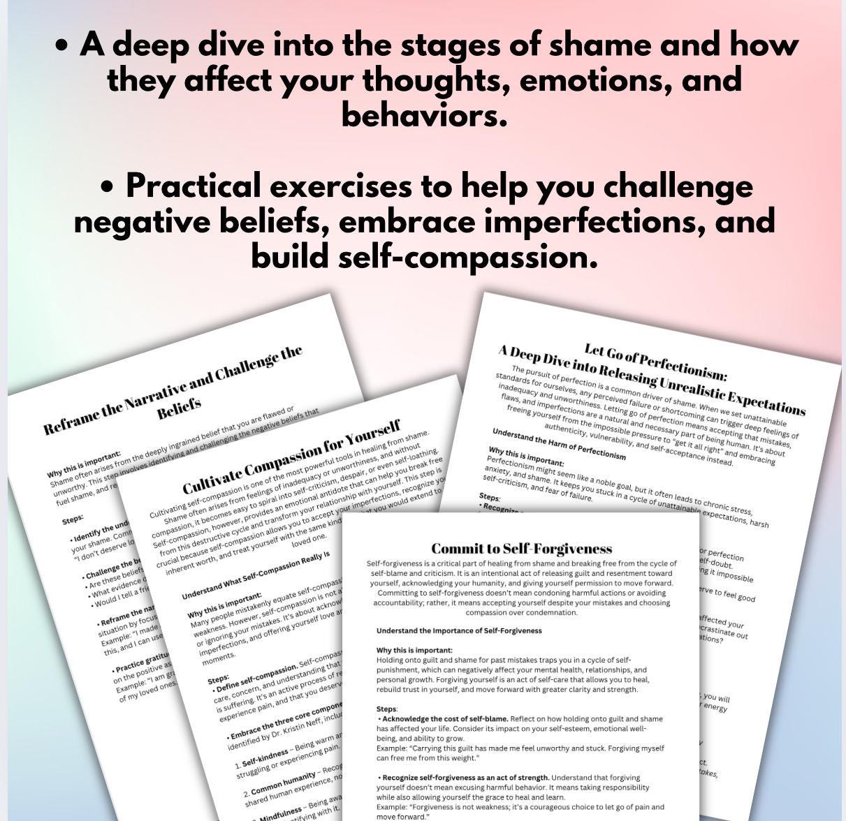 Shame Workbook: Understanding & Coping Skills (PDF Download)