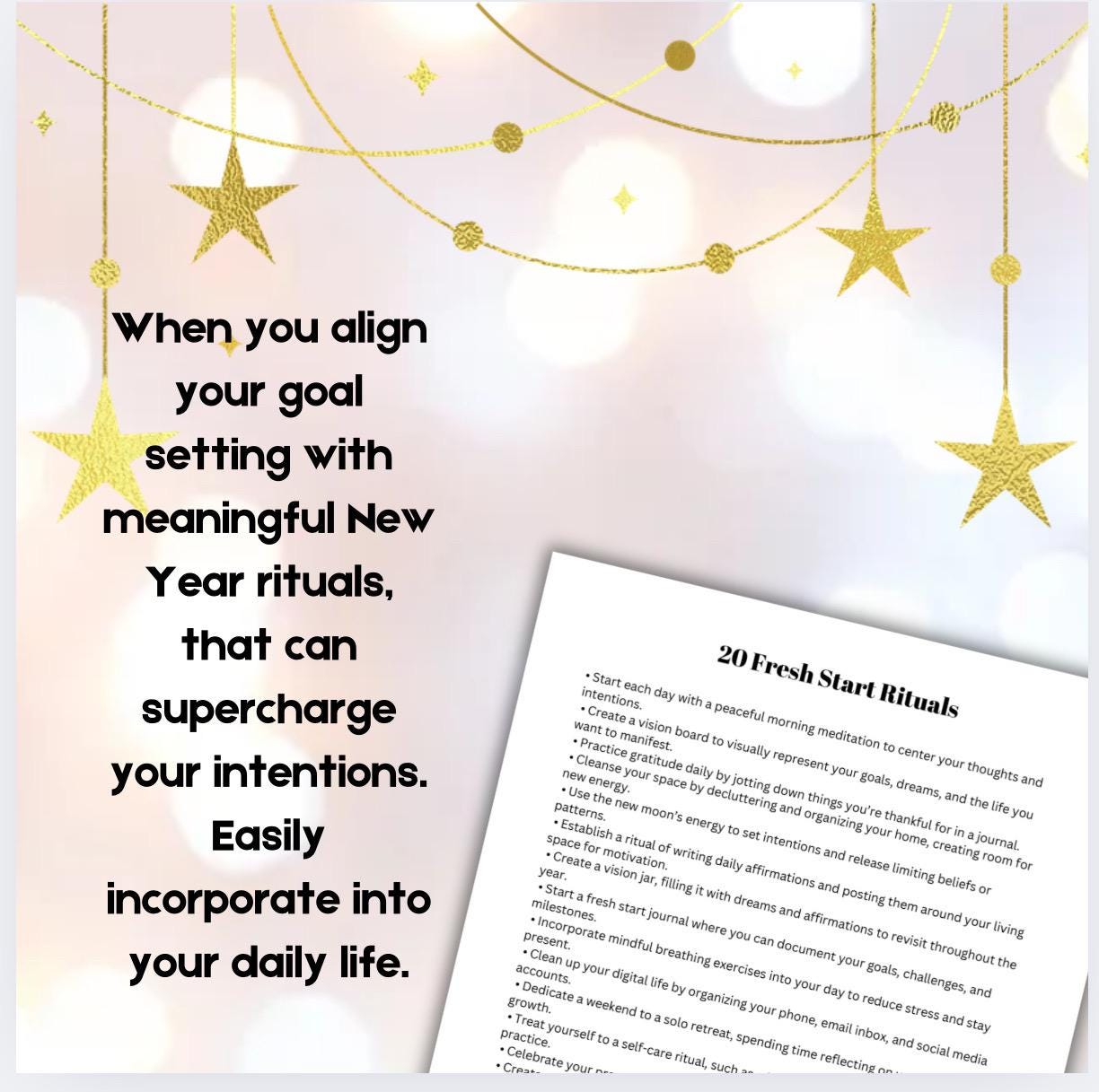 2026 New Year Reflection Guide: Goal Planner, Intentions Activity (PDF)