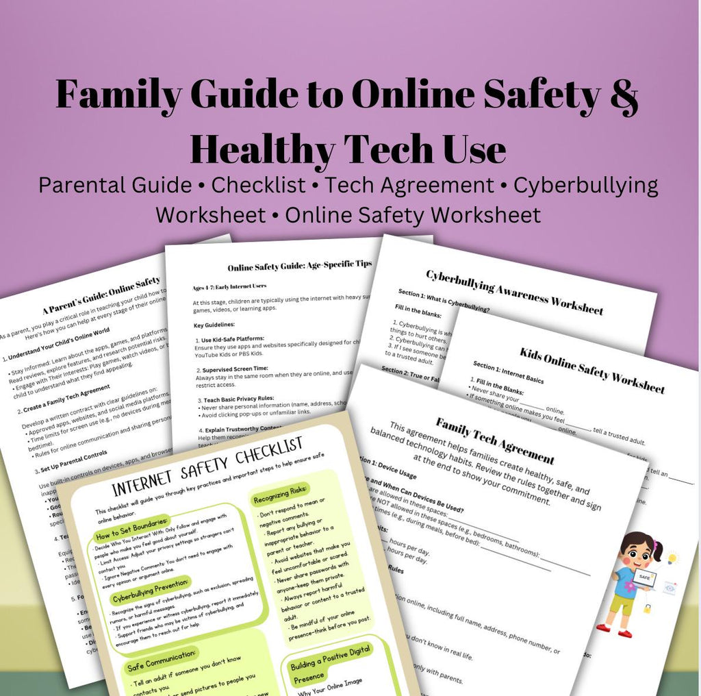 Online Child Safety Guide Cyberbullying Digital Device Tech Agreement Harmful Internet Behavior