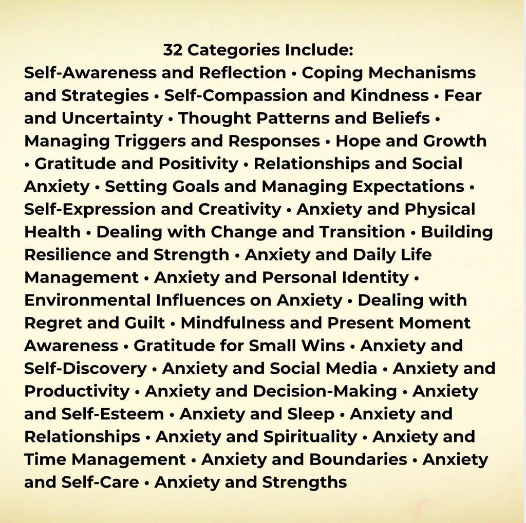 Anxiety Journaling Prompts Emotional Processing Therapy Tool Anxiety Relief Panic Attack Regulation Resource