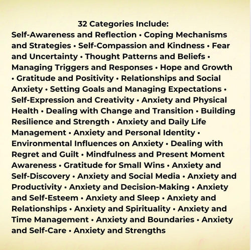 Anxiety Journaling Prompts Emotional Processing Therapy Tool Anxiety Relief Panic Attack Regulation Resource