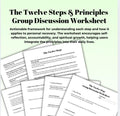 Twelve Steps Recovery Worksheet: Group Discussion & Principles (PDF)