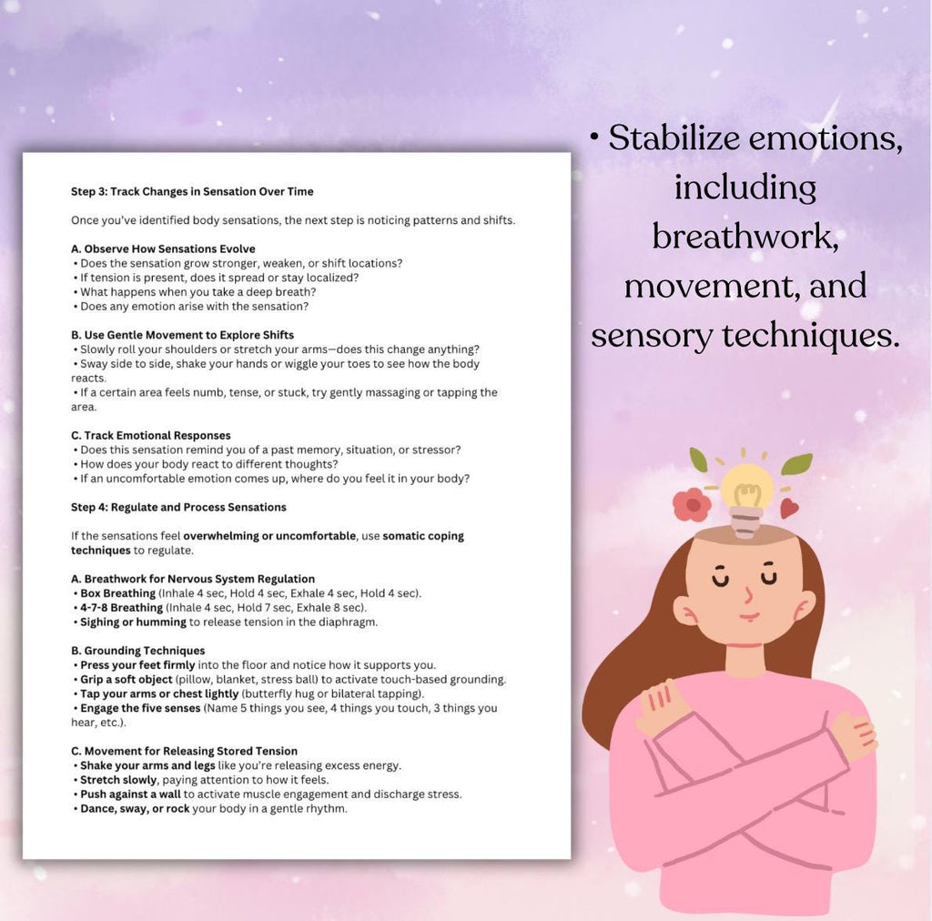 Somatic Journey Somatic Questions Guided Exercise Body Awareness and Emotional Release Self Discovery Tool