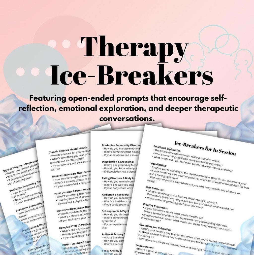 Therapy Icebreaker Prompts: Mental Health Conversation Starters (PDF)
