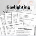 Gaslighting Worksheet Awareness and Responses Mental Health Challenging Relationships