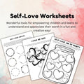 Self-Love Worksheets: Kids & Teens Confidence Activity (Digital Download)