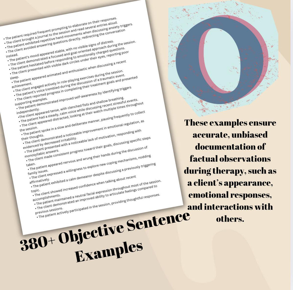 SOAP Notes Examples | Therapy Progress Notes Template (Digital Download)
