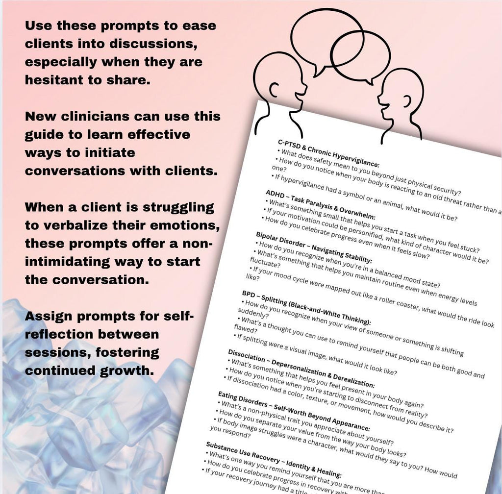 Therapy Icebreaker Prompts: Mental Health Conversation Starters (PDF)