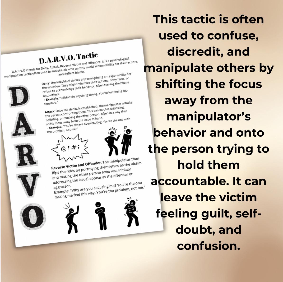 Healing Through DARVO Workbook for Survivors of Emotional Manipulation Breaking the Cycle Toxic Relationships