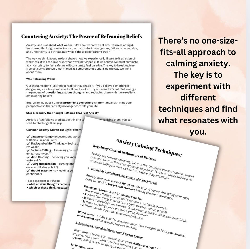 Anxiety Relief Workbook: Coping Skills, Calm Your Mind (Editable PDF)