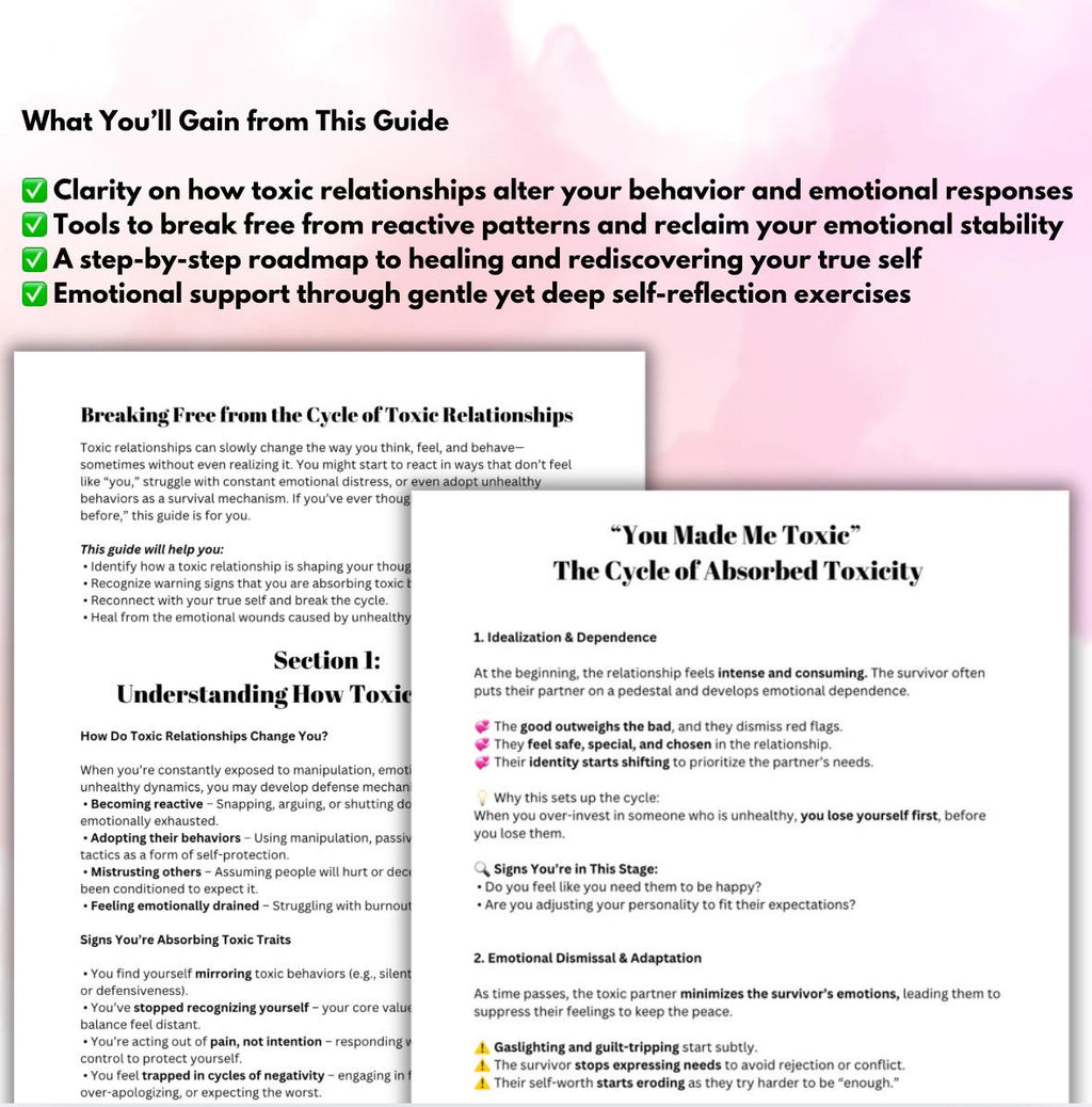 Toxic Relationship Recovery Workbook: Healing, Boundaries (Editable PDF)