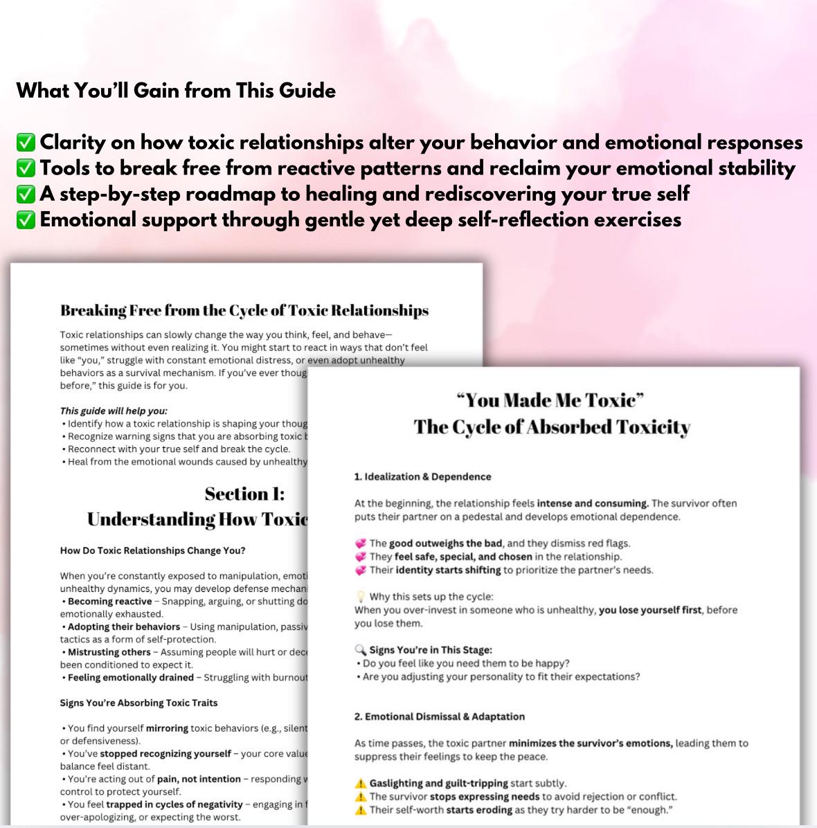 Toxic Relationship Recovery Workbook: Healing, Boundaries (Editable PDF)