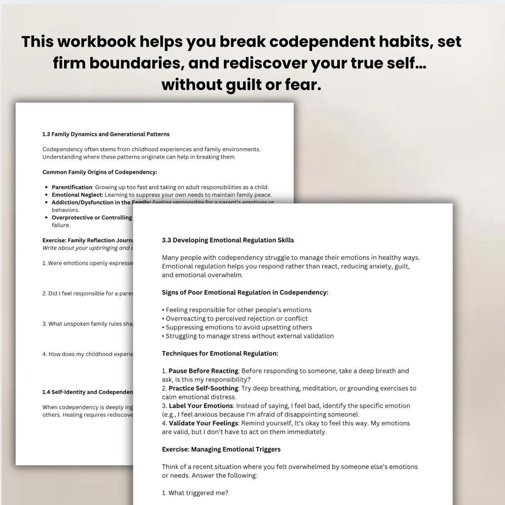 Codependency Recovery Workbook Set Boundaries Reclaim Your Self-Worth Healthy Relationships