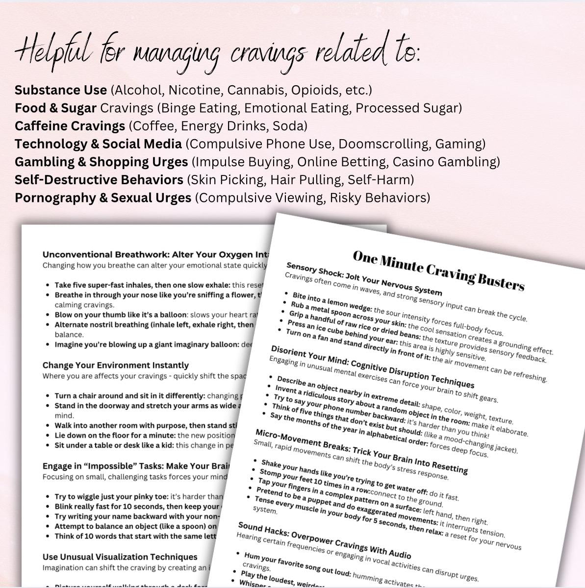 One-Minute Craving Busters: 60+ Techniques (PDF)