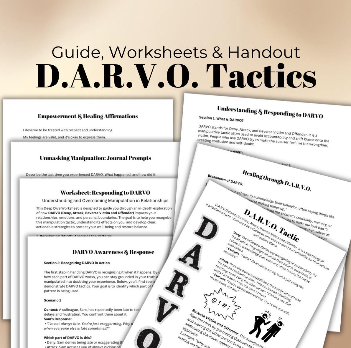 Healing Through DARVO Workbook for Survivors of Emotional Manipulation Breaking the Cycle Toxic Relationships