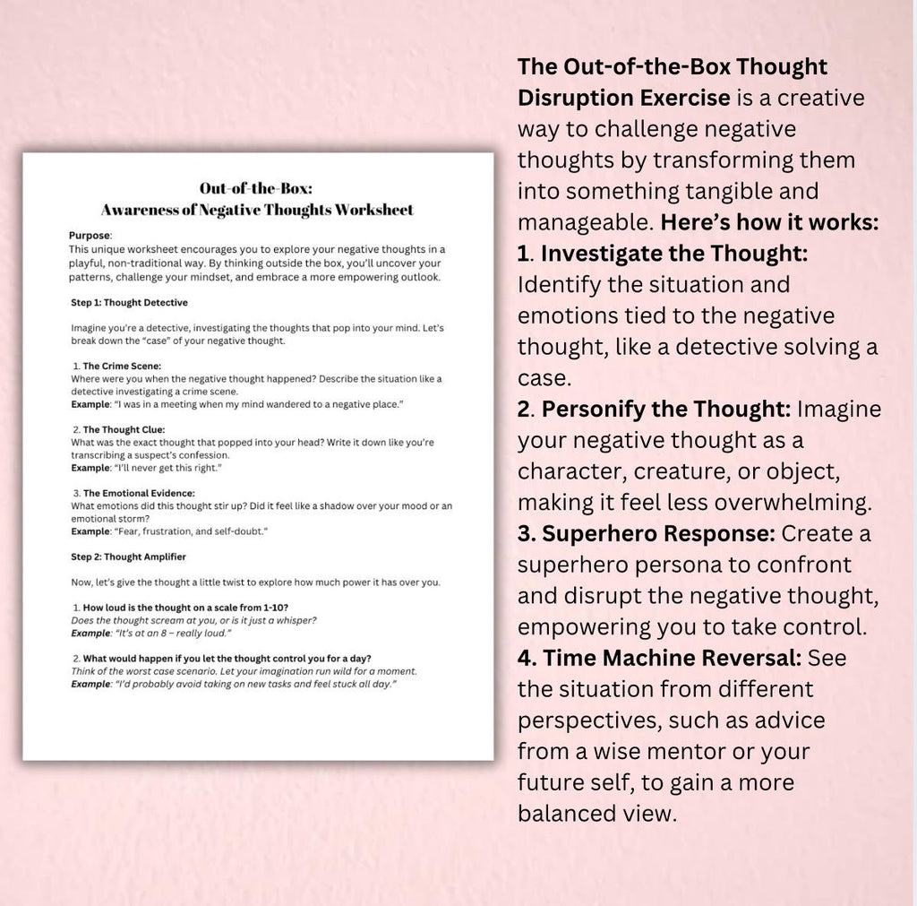 Negative Thought Reframing Worksheet: Thought Disruption Exercise (PDF)