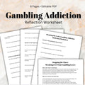 Gambling Addiction Reflection Worksheet Control Problem Gambling Support Recovery Help